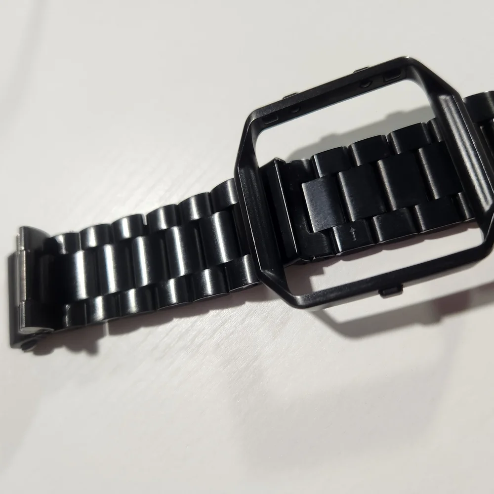 Black Metal Smartwatch Band
